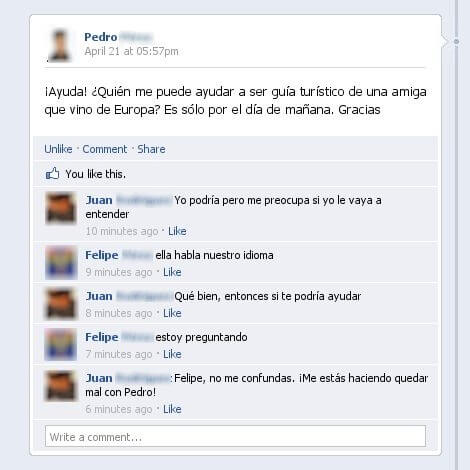 Malentendido porque no se usaron los signos de pregunta